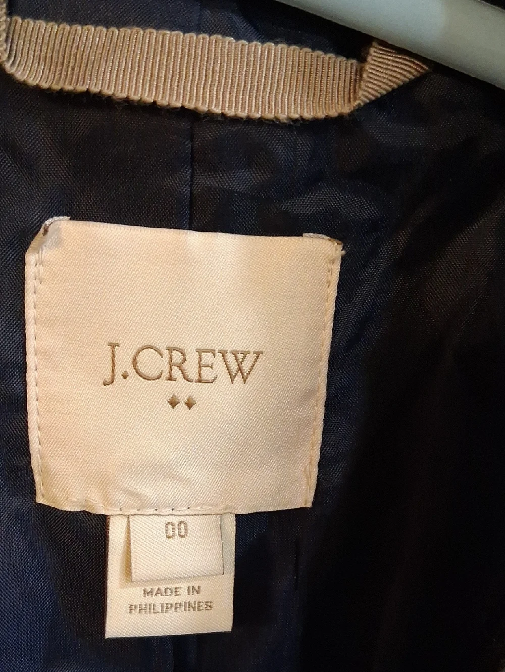 J. Crew Navy Tweed Zip-Front Pea Coat - Picture 4 of 8